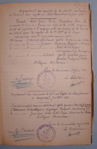 Proc�s-verbaux de l'engagement des rameurs aux r�gates de Ch�tellerault et aux Championnats d'Angers au cours de l'�t� 1929 (89Z2)